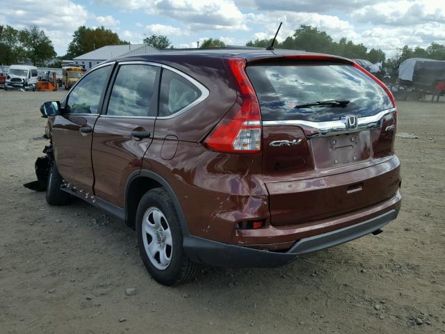 5J6RM4H38FL070512 - 2015 HONDA CR-V LX RED photo 3