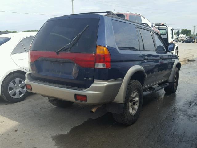 JA4LS31H5XP005395 - 1999 MITSUBISHI MONTERO SP BLUE photo 4