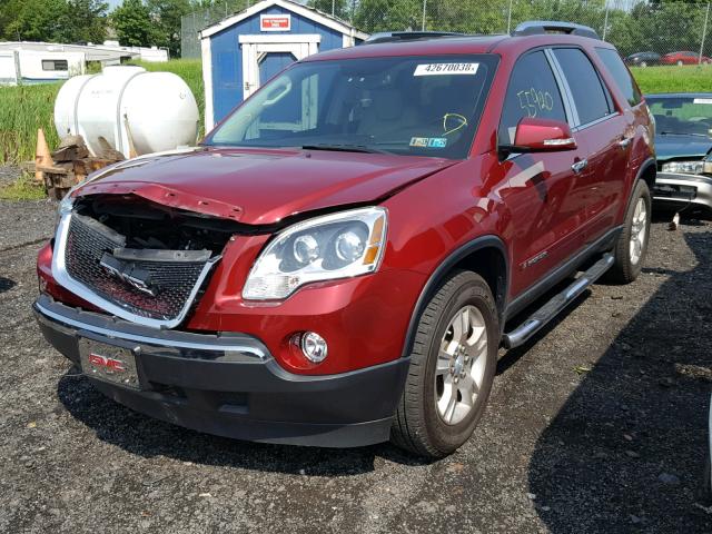 1GKEV33778J209697 - 2008 GMC ACADIA SLT წითელი ფოტო 2