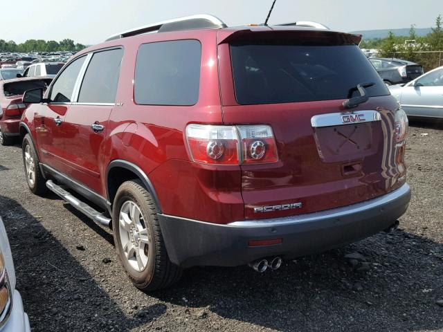 1GKEV33778J209697 - 2008 GMC ACADIA SLT წითელი ფოტო 3