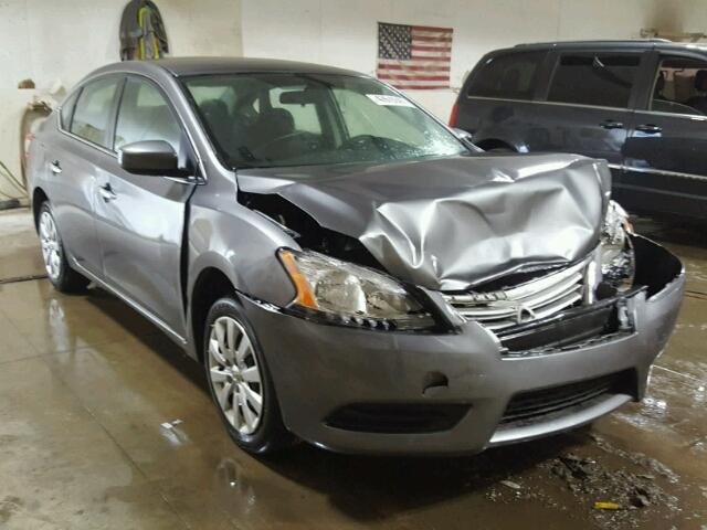 3N1AB7AP4FY237336 - 2015 NISSAN SENTRA S GRAY photo 1