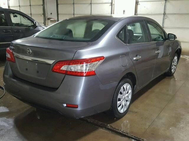 3N1AB7AP4FY237336 - 2015 NISSAN SENTRA S GRAY photo 4