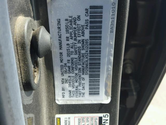 5Y2SN63LX5Z412285 - 2005 PONTIAC VIBE GT GRAY photo 10