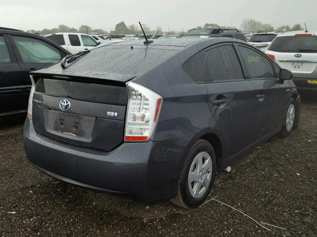 JTDKN3DU8B0299541 - 2011 TOYOTA PRIUS CHARCOAL photo 4