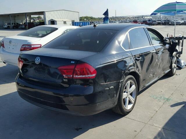 1VWBH7A38DC130502 - 2013 VOLKSWAGEN PASSAT SE BLACK photo 4