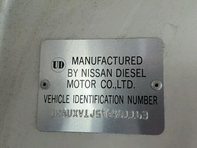 JNAUXV1J5YG401163 - 2000 NISSAN DIESEL UD1200 WHITE photo 10