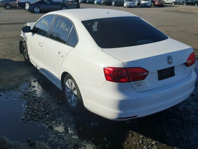 3VW2K7AJ2DM280927 - 2013 VOLKSWAGEN JETTA BASE 白色 照片 3