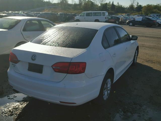 3VW2K7AJ2DM280927 - 2013 VOLKSWAGEN JETTA BASE 白色 照片 4