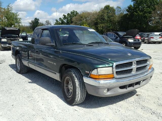 1B7GL22X1XS274656 - 1999 DODGE DAKOTA GREEN photo 1