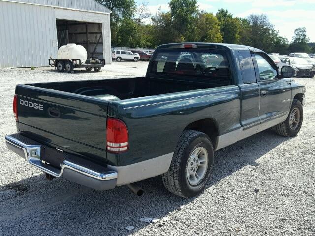 1B7GL22X1XS274656 - 1999 DODGE DAKOTA GREEN photo 4