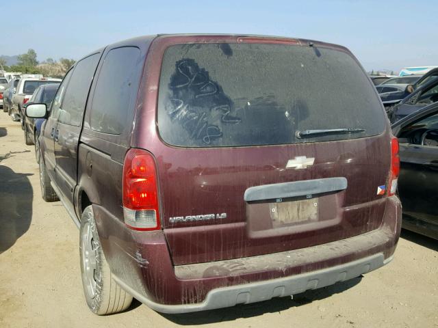 1GNDV23L36D109579 - 2006 CHEVROLET UPLANDER L 勃艮第红 照片 3