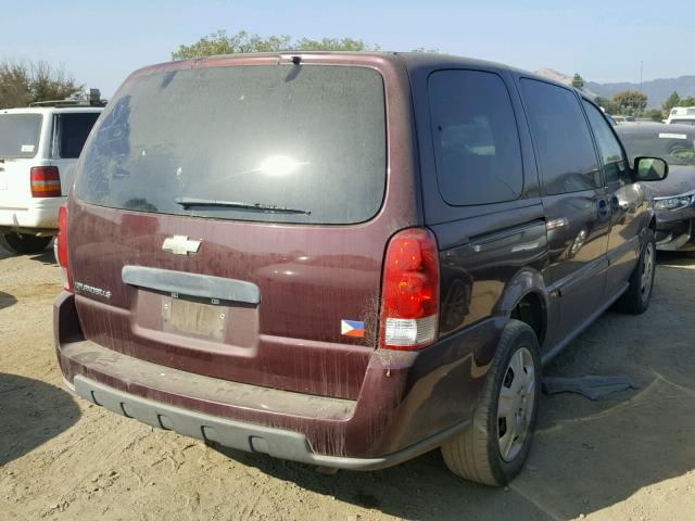 1GNDV23L36D109579 - 2006 CHEVROLET UPLANDER L 勃艮第红 照片 4