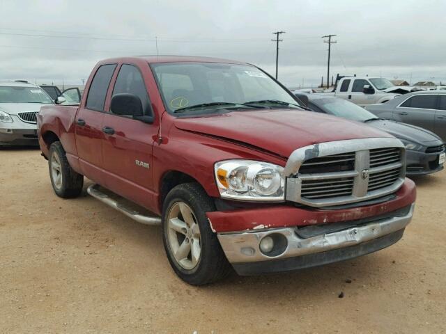 1D7HA18N18J152550 - 2008 DODGE RAM 1500 S MAROON photo 1