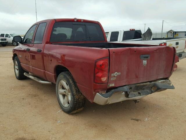 1D7HA18N18J152550 - 2008 DODGE RAM 1500 S MAROON photo 3