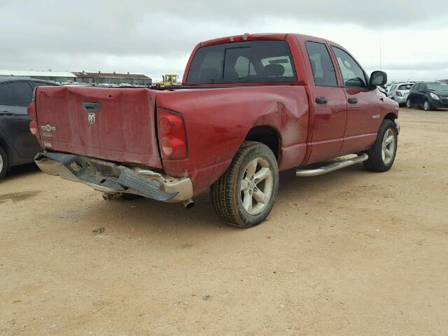 1D7HA18N18J152550 - 2008 DODGE RAM 1500 S MAROON photo 4