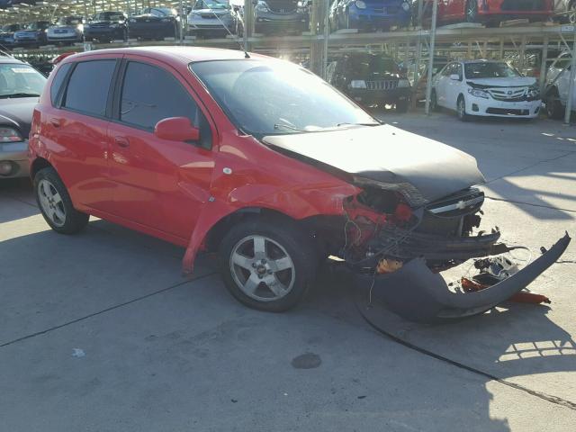 KL1TD666X7B747238 - 2007 CHEVROLET AVEO BASE Czerwony zdjęcie 1