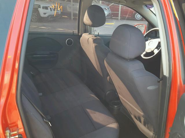 KL1TD666X7B747238 - 2007 CHEVROLET AVEO BASE Czerwony zdjęcie 6