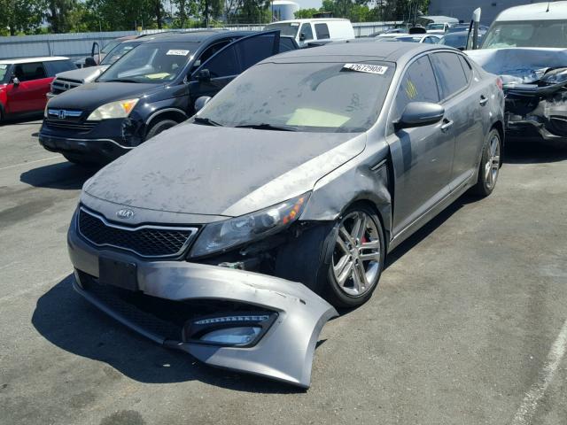 5XXGR4A60DG152279 - 2013 KIA OPTIMA SX GRAY photo 2