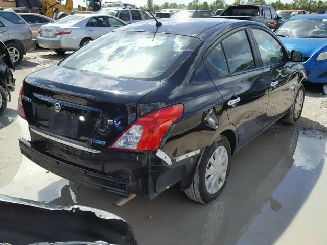 3N1CN7AP5CL866757 - 2012 NISSAN VERSA S BLACK photo 4