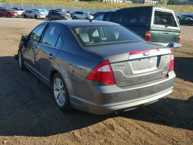 3FAHP0JG4BR330419 - 2011 FORD FUSION SEL GRAY photo 3