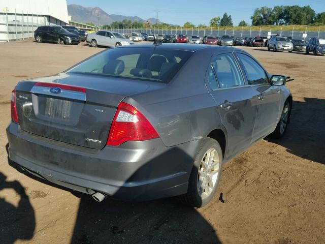 3FAHP0JG4BR330419 - 2011 FORD FUSION SEL GRAY photo 4