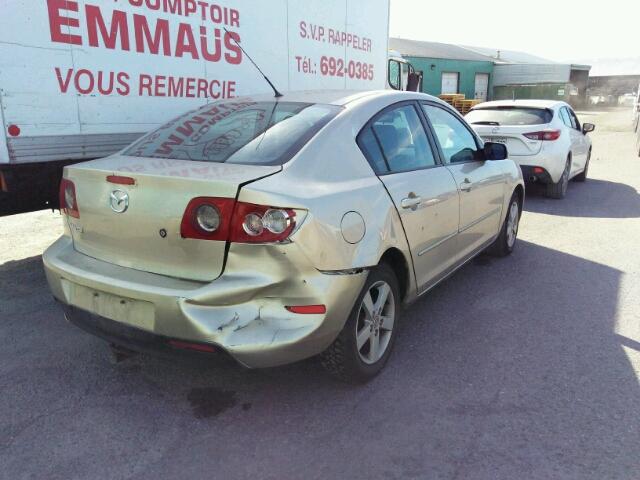 JM1BK12F861409795 - 2006 MAZDA 3 I BEIGE photo 4