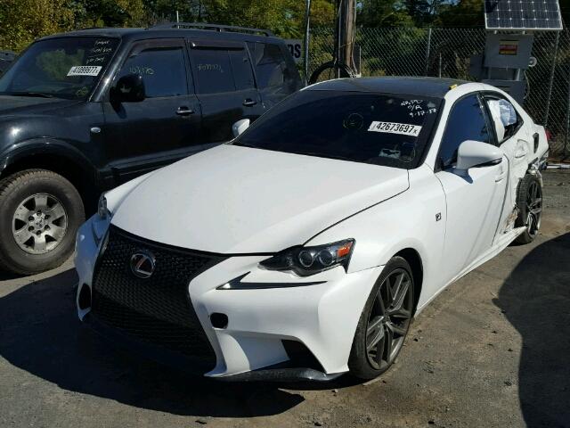 JTHCF1D24F5022820 - 2015 LEXUS IS 250 WHITE photo 2