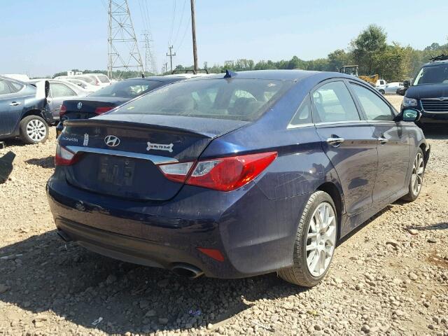 5NPEC4AC5EH844705 - 2014 HYUNDAI SONATA SE BLUE photo 4