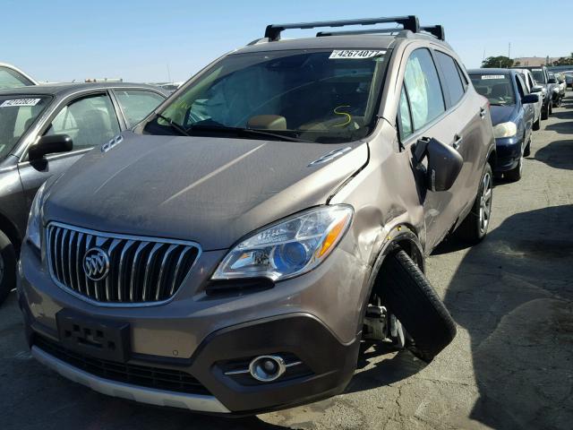 KL4CJHSB4EB752281 - 2014 BUICK ENCORE BROWN photo 2