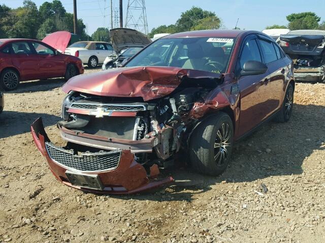 1G1PA5SH4D7148928 - 2013 CHEVROLET CRUZE LS MAROON photo 2