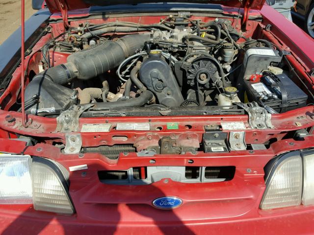 1FACP41A1LF195007 - 1990 FORD MUSTANG LX RED photo 7