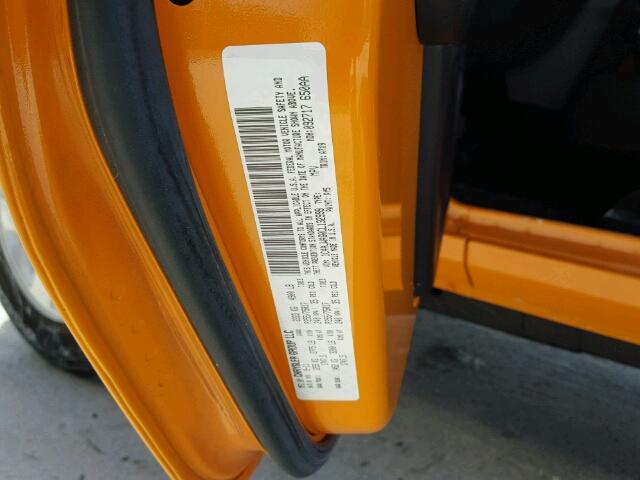 1C4AJWAG0CL132999 - 2012 JEEP WRANGLER S YELLOW photo 10