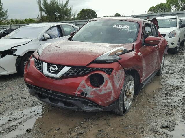 JN8AF5MV6FT563376 - 2015 NISSAN JUKE S RED photo 2