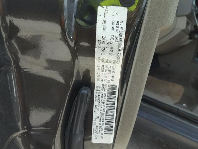 1J8HG48NX6C274442 - 2006 JEEP COMMANDER CHARCOAL photo 10