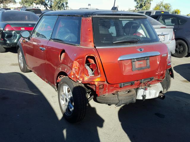 WMWSU3C50DT677833 - 2013 MINI COOPER ORANGE photo 3