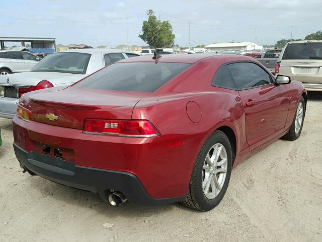 2G1FD1E30F9307117 - 2015 CHEVROLET CAMARO LT RED photo 4