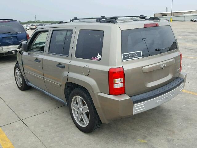 1J8FT48W87D400384 - 2007 JEEP PATRIOT LI BEIGE photo 3