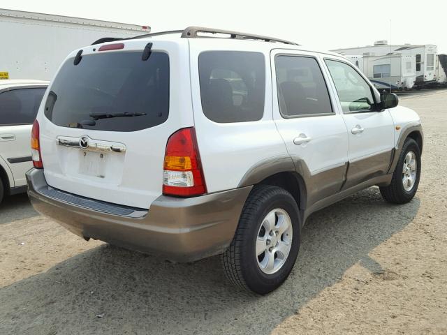 4F2YU08122KM60160 - 2002 MAZDA TRIBUTE LX WHITE photo 4