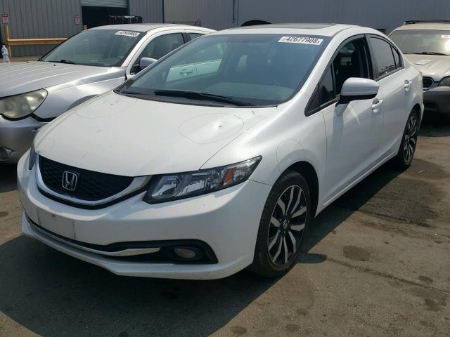 19XFB2F91EE263411 - 2014 HONDA CIVIC EXL WHITE photo 1