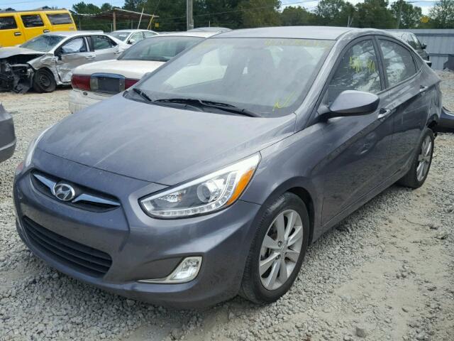 KMHCU4AE5EU768121 - 2014 HYUNDAI ACCENT GLS GRAY photo 2