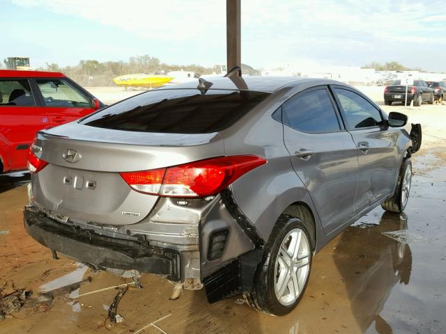 KMHDH4AE8CU246301 - 2012 HYUNDAI ELANTRA GL GRAY photo 4