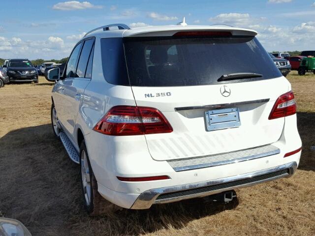 4JGDA5JB9EA294569 - 2014 MERCEDES-BENZ ML 350 WHITE photo 3