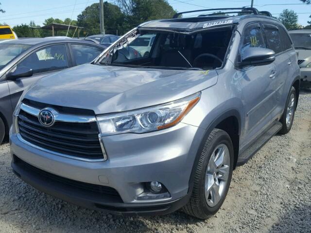 5TDDKRFH5FS208412 - 2015 TOYOTA HIGHLANDER SILVER photo 2