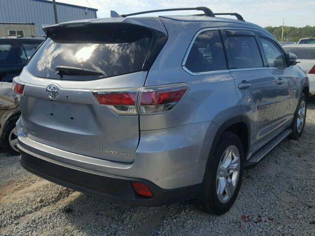 5TDDKRFH5FS208412 - 2015 TOYOTA HIGHLANDER SILVER photo 4