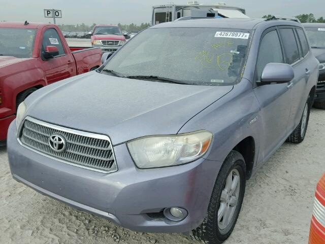 JTEEW44A782011264 - 2008 TOYOTA HIGHLANDER BLUE photo 2