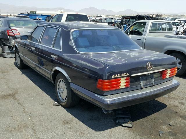 WDBCA35E7LA545951 - 1990 MERCEDES-BENZ 420 SEL BLUE photo 3