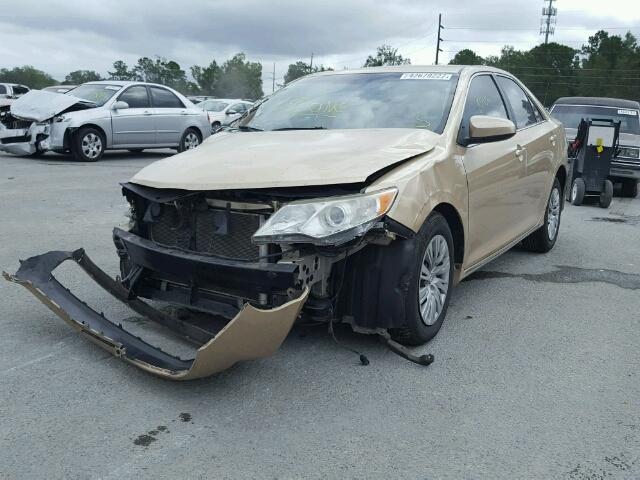 4T1BF1FK6CU043997 - 2012 TOYOTA CAMRY BASE GOLD photo 2