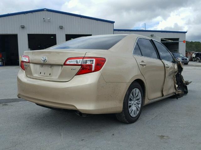 4T1BF1FK6CU043997 - 2012 TOYOTA CAMRY BASE GOLD photo 4