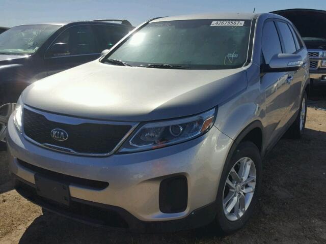 5XYKT3A6XEG425277 - 2014 KIA SORENTO LX BEIGE photo 2