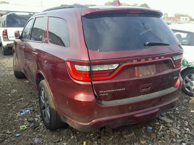 1C4RDJDG7HC719362 - 2017 DODGE DURANGO GT RED photo 3